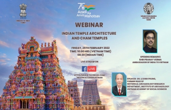 India@75: Webinar on Indian Temple Architecture and Cham Temples